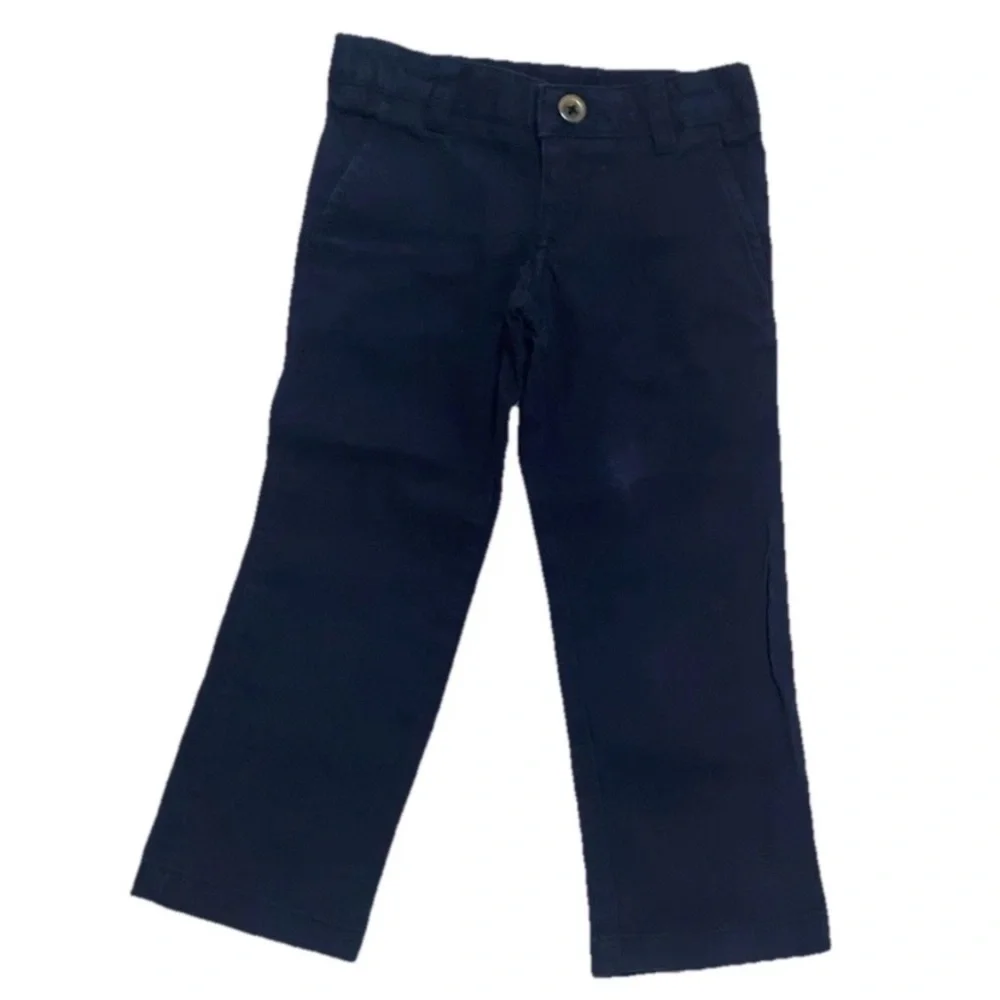 French Toast & Gymboree Kids Size 4T Blue & Khaki Uniform Pants Bundle